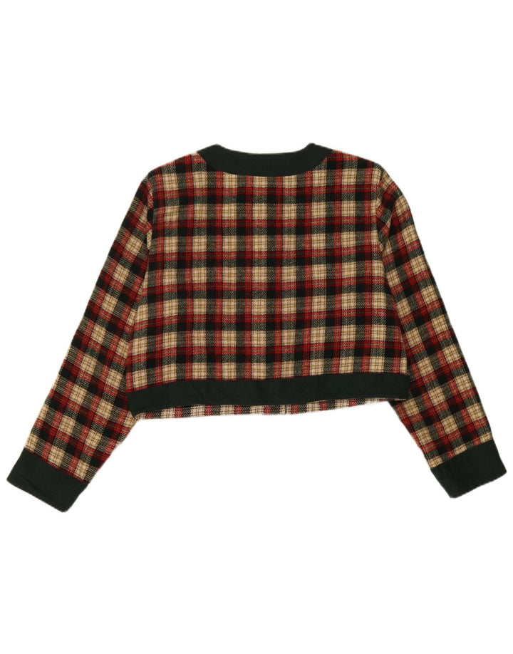 Enara Camice Chaqueta tipo blazer corta con 5 botones para mujer UK 44 Medium Red Check