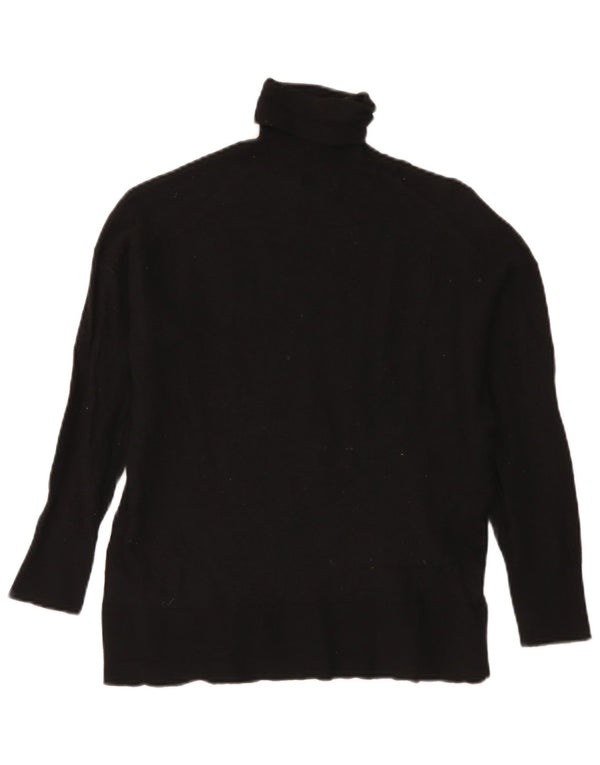 Massimo Dutti Jersey de cuello vuelto para mujer UK 44 Medium Black Wool