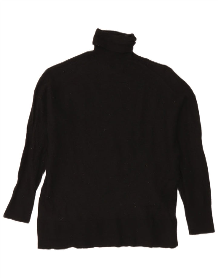 Massimo Dutti Jersey de cuello vuelto para mujer UK 44 Medium Black Wool