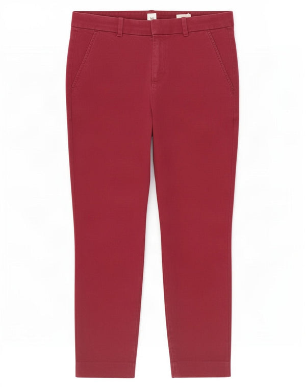 Gap Pantalones ajustados al tobillo para mujer US 12 Large W30 L25 Borgoña