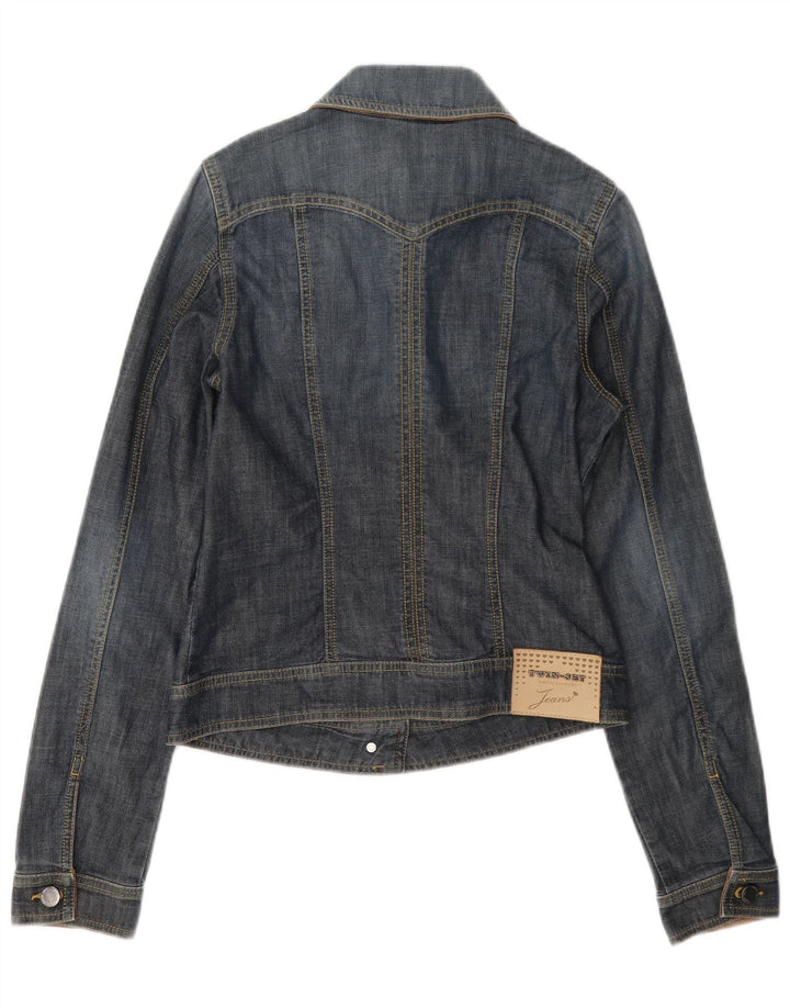 Simona Barbieri Chaqueta vaquera de doble conjunto para mujer UK 10 Small Blue Cotton