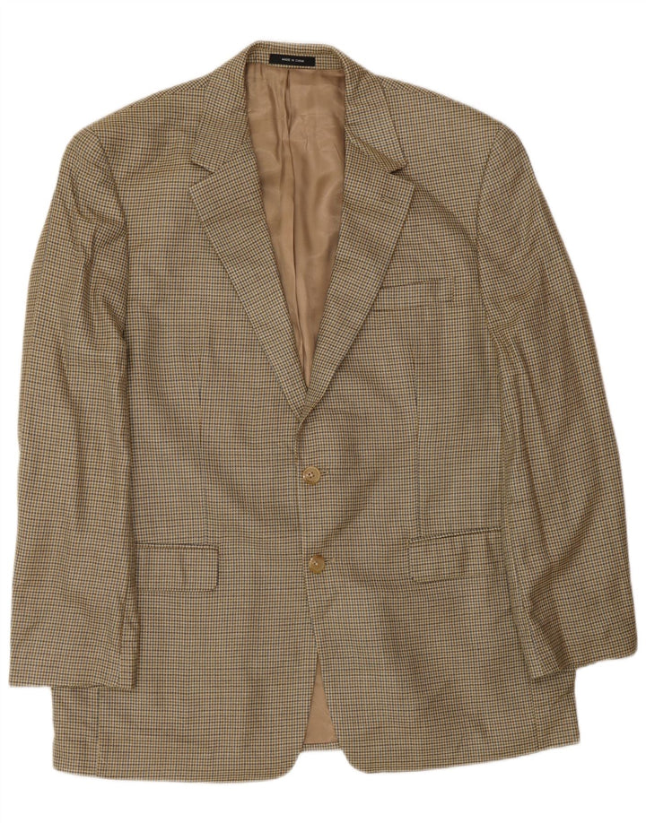 Ralph Lauren Chaqueta tipo blazer de 2 botones para hombre Reino Unido 42 Seda de pata de gallo beige grande
