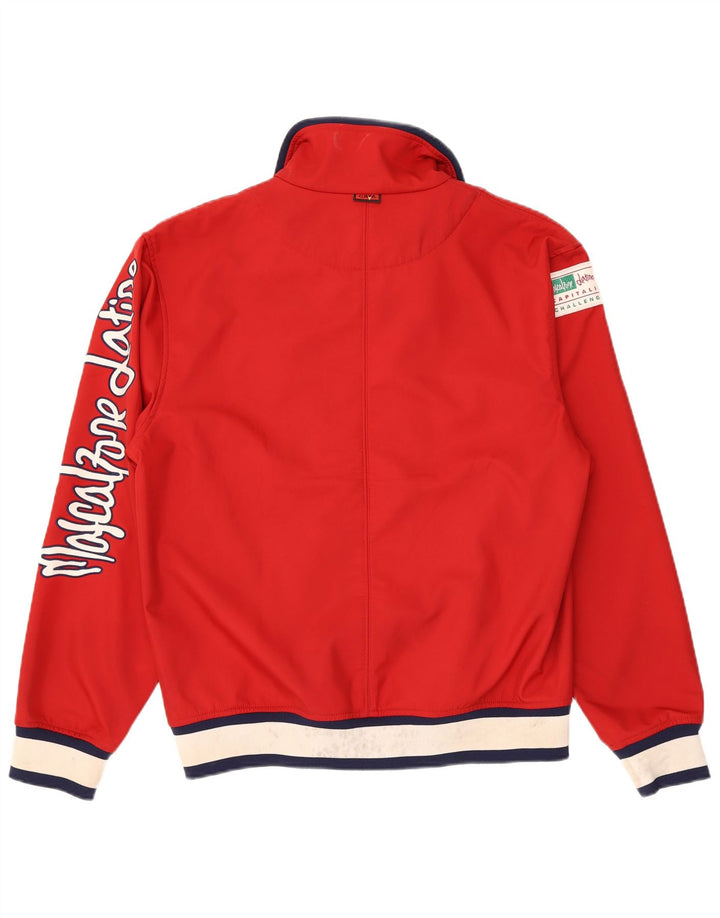 Kappa Hombre Chaqueta De Chándal Con Estampado Gráfico Poliéster Color Block Rojo Medio
