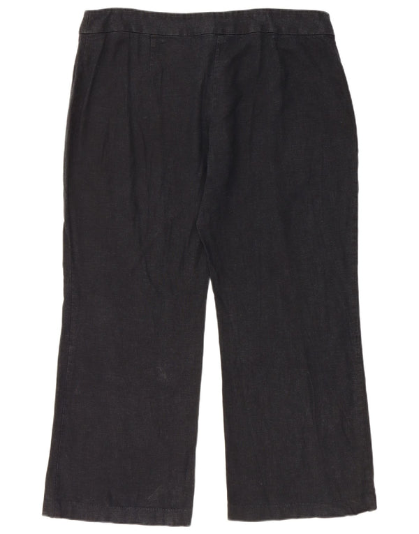 Marks & Spencer Pantalones casuales de pierna ancha para mujer W36 L26 Negro
