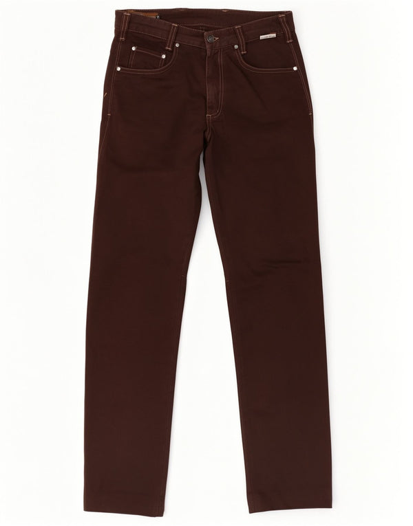 Pantalones casuales rectos vintage para mujer W32 L32 Algodón marrón