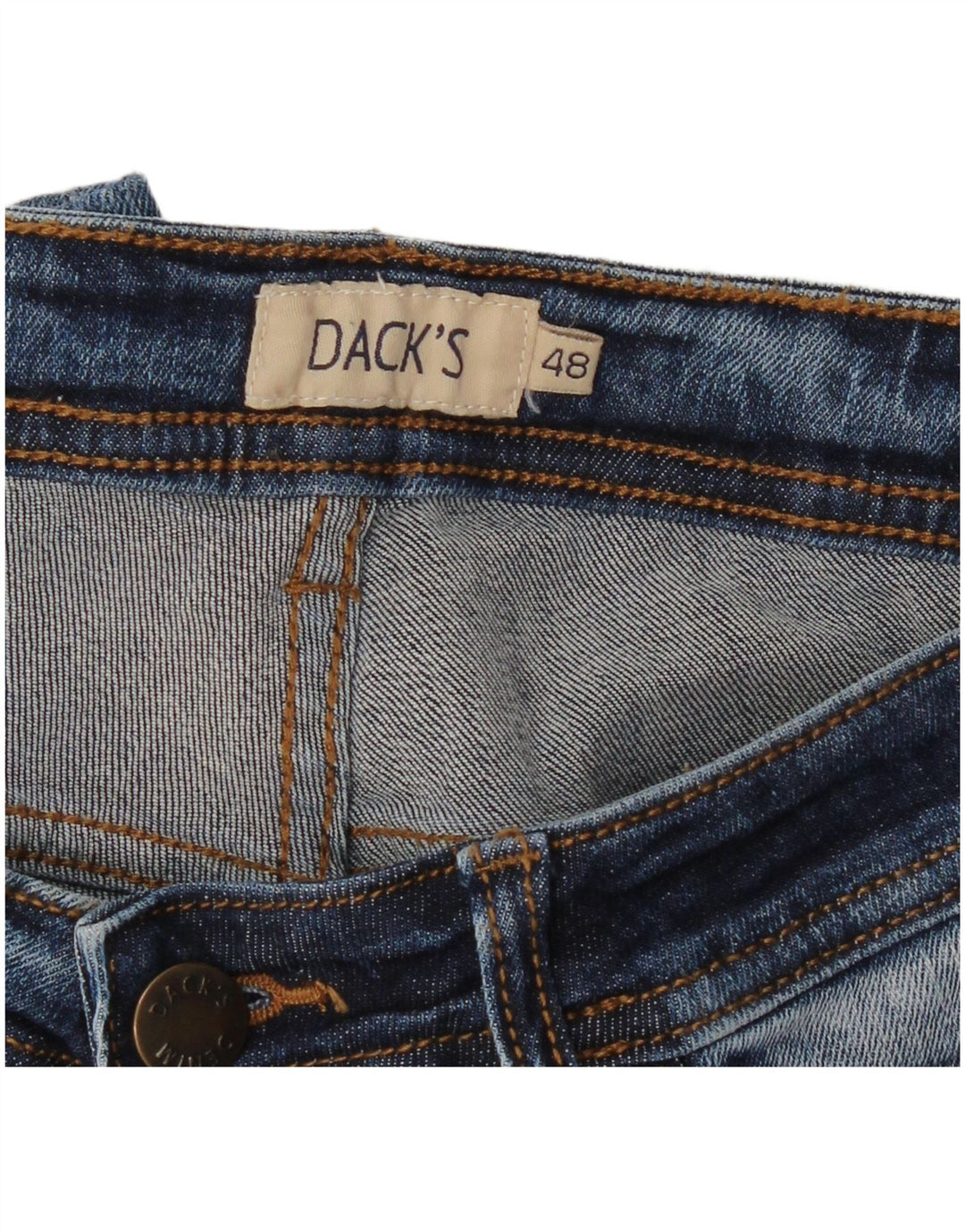 DACK'S Jeans rectos para hombre IT 48 Medium W32 L28 Azul
