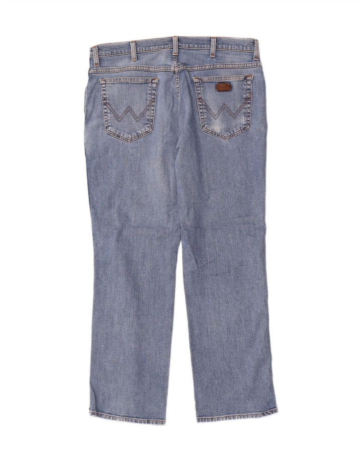 Wrangler Vaqueros rectos elásticos Texas para hombre W36 L30 Algodón azul