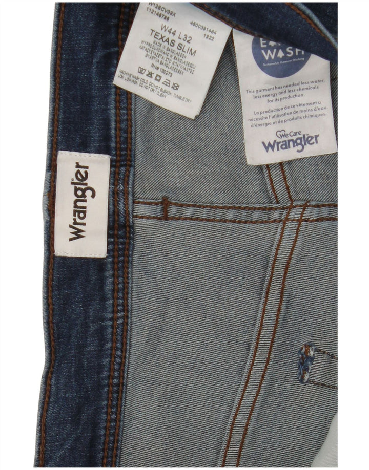 Vaqueros Wrangler Texas Slim para hombre W44 L32 Algodón azul