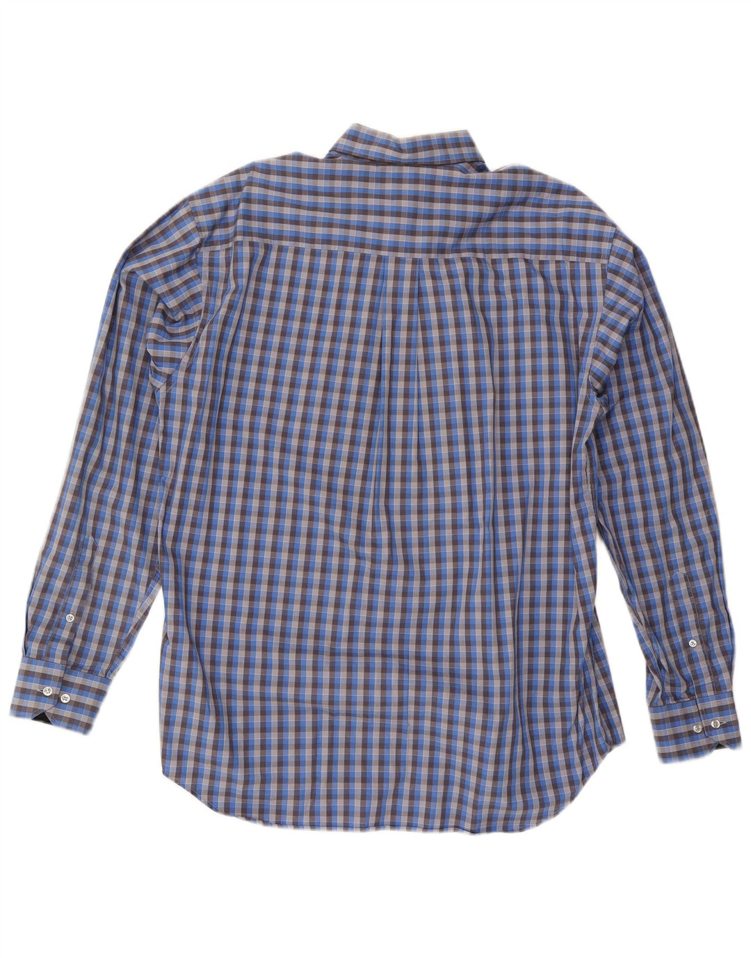 Adidas Camisa Hombre Talla 41 Algodón Azul Mediano A Cuadros