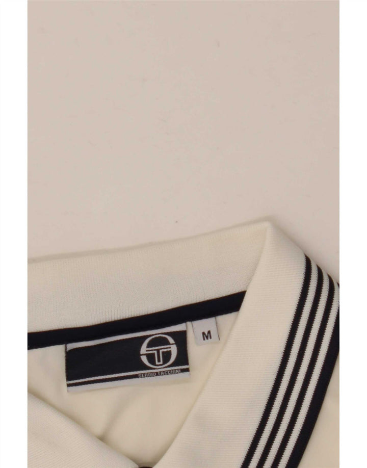 Polo Sergio Tacchini Hombre Blanco Medio Colorblock