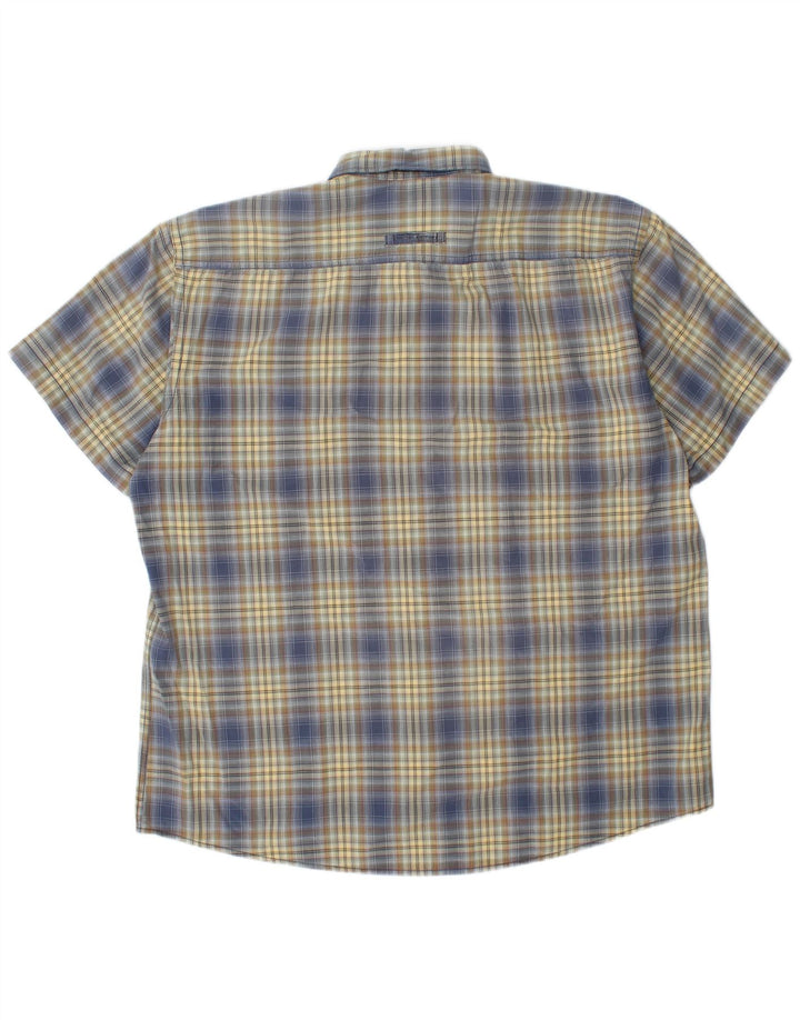 CAMEL ACTIVE Camisa de manga corta para hombre Regular Fit XL Blue Check