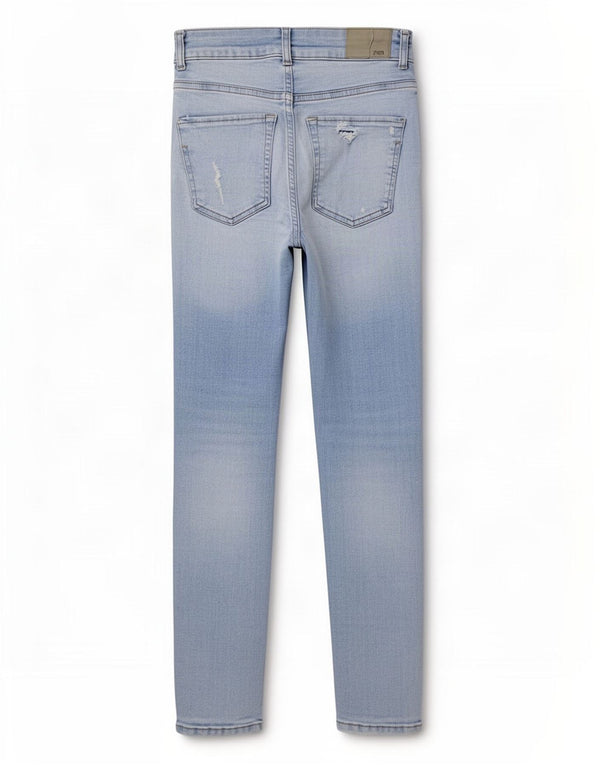 Zara Vaqueros pitillo desgastados para mujer EU 36 XS W26 L27 Azul