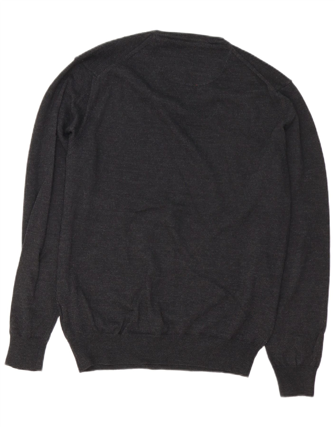 Carrera Jersey con Cuello en V para Hombre Lana Merino Gris Medio
