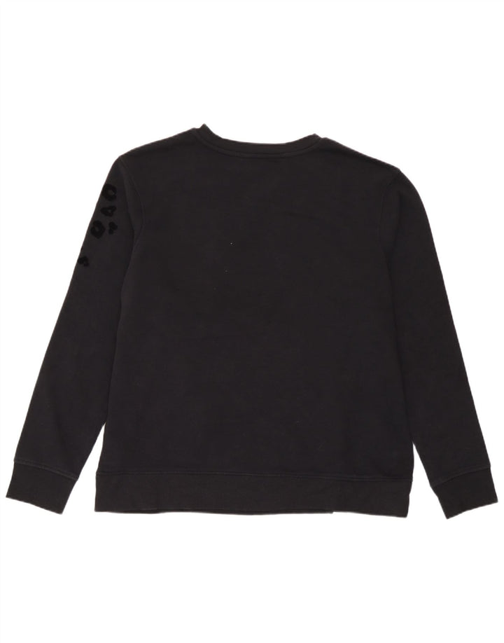 Marks & Spencer - Sudadera para mujer, talla 40, talla mediana, color negro, estampado animal