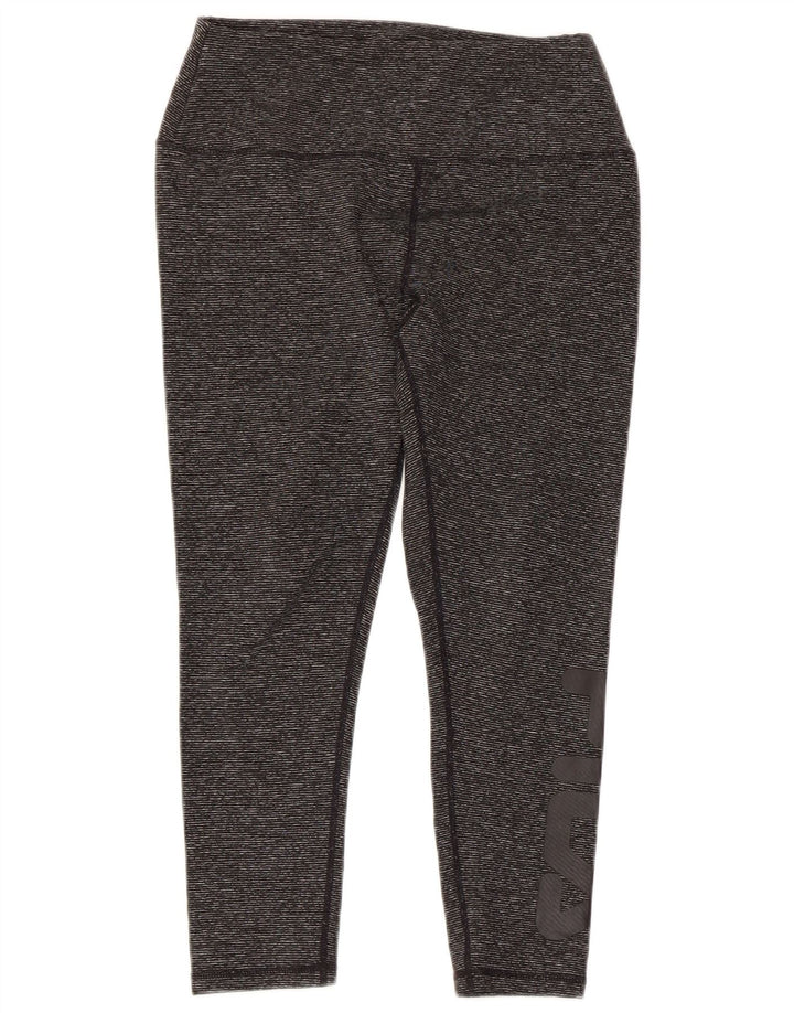 FILA Leggings capri gráficos para mujer Reino Unido 10 Pequeño poliéster gris a rayas