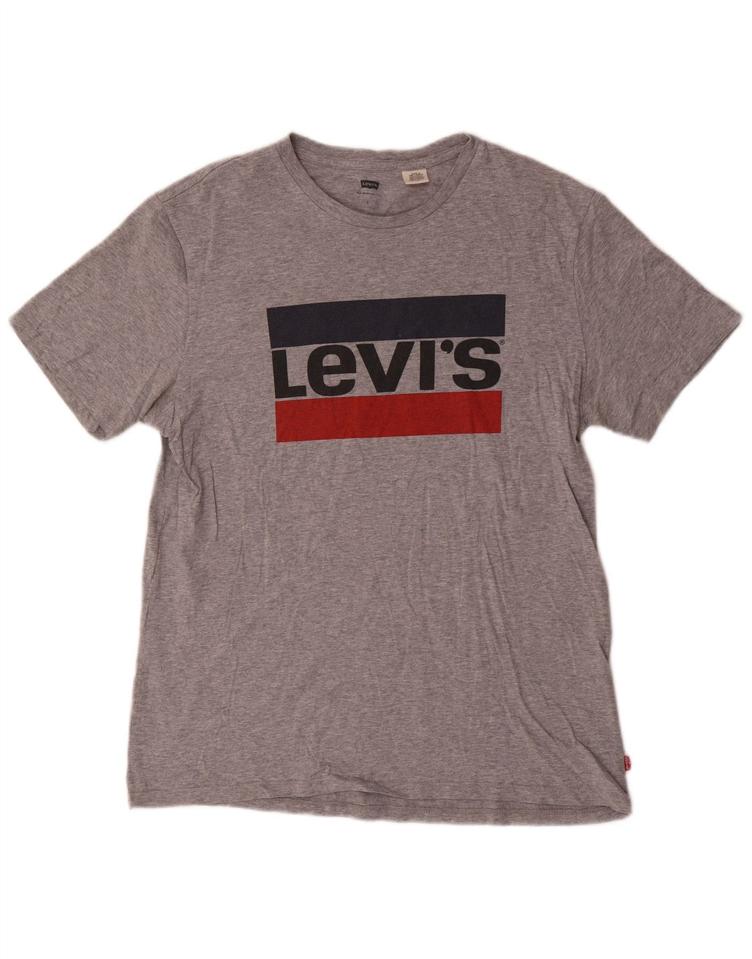 Levi's Camiseta gráfica para hombre Top grande gris moteado