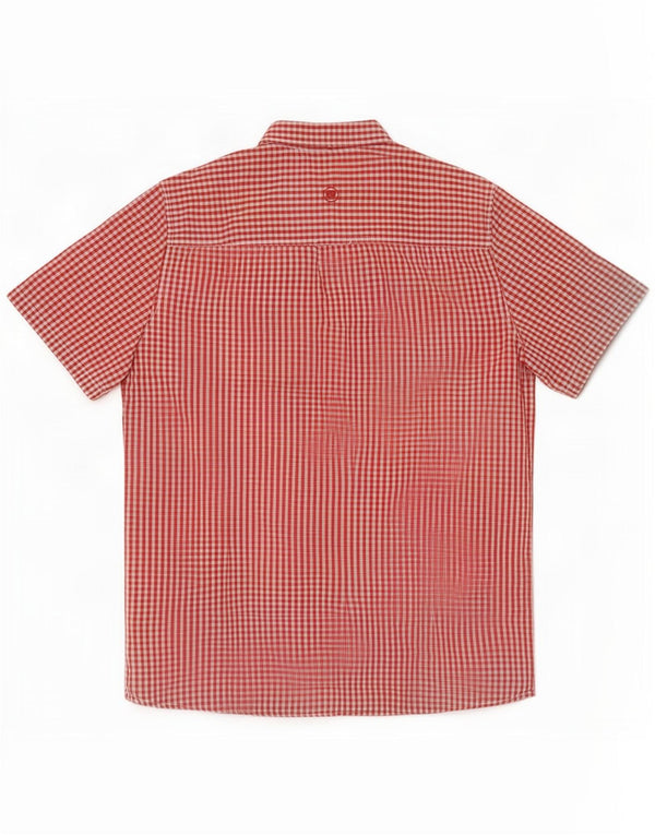 Camisa de corte clásico de manga corta para hombre de Fat Face Algodón a cuadros rojo grande