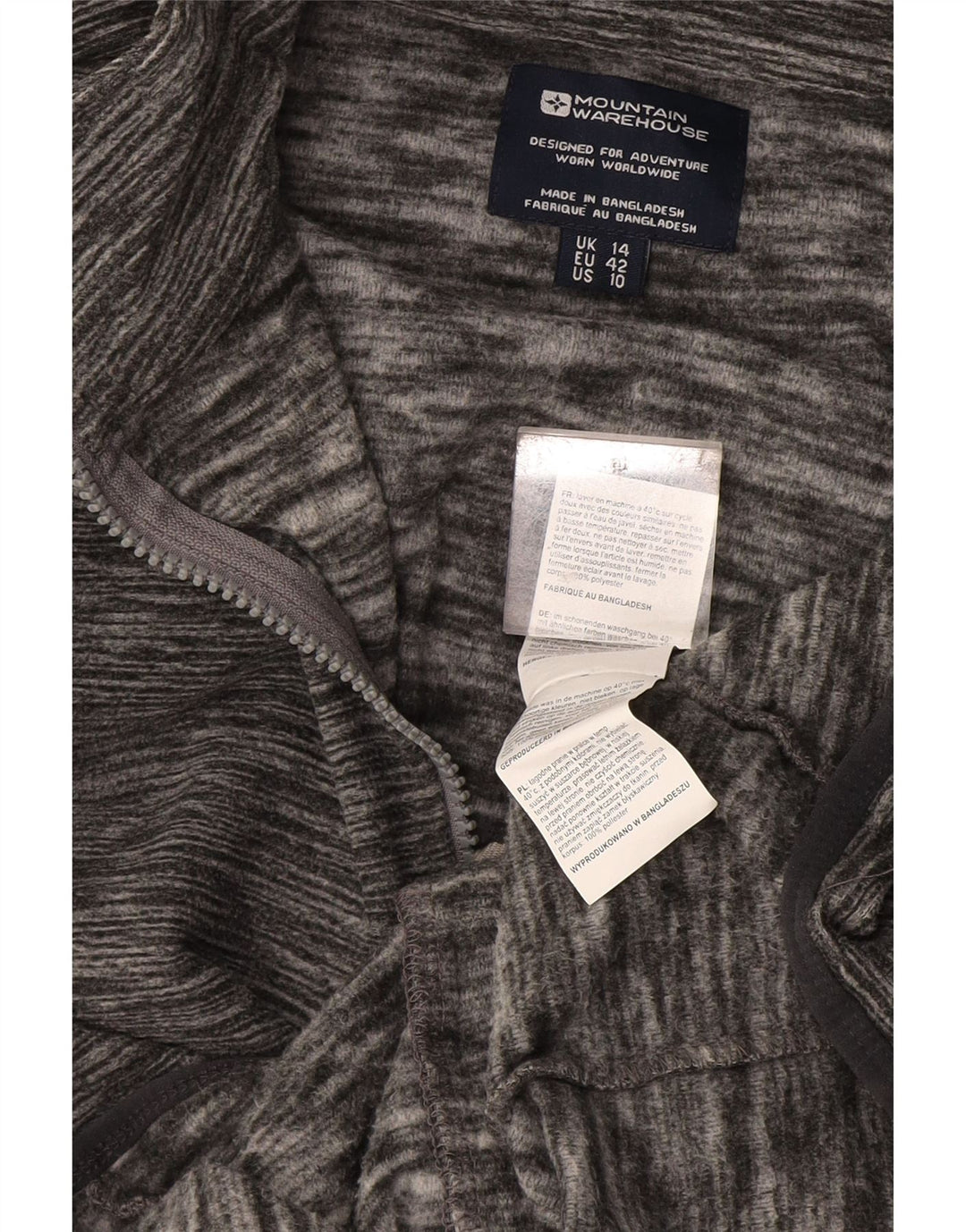 Chaqueta polar para mujer Mountain Warehouse UK 44 Grande Poliéster moteado gris