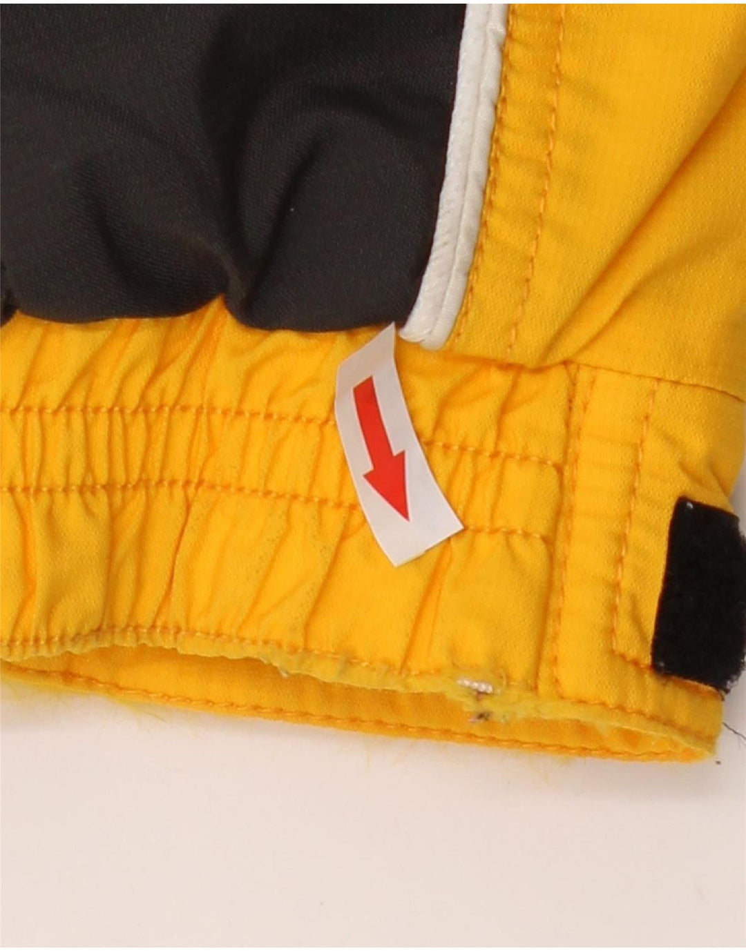 Chaqueta de esquí impermeable vintage para hombre IT 48 Bloque de color amarillo medio