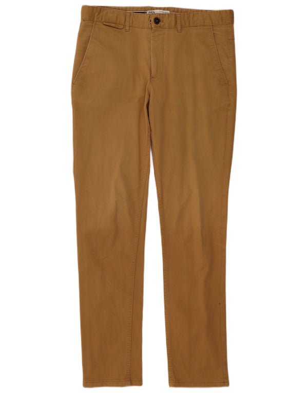Zara Mens Slim Chino Pantalones EU 40 Medium W31 L31 Beige