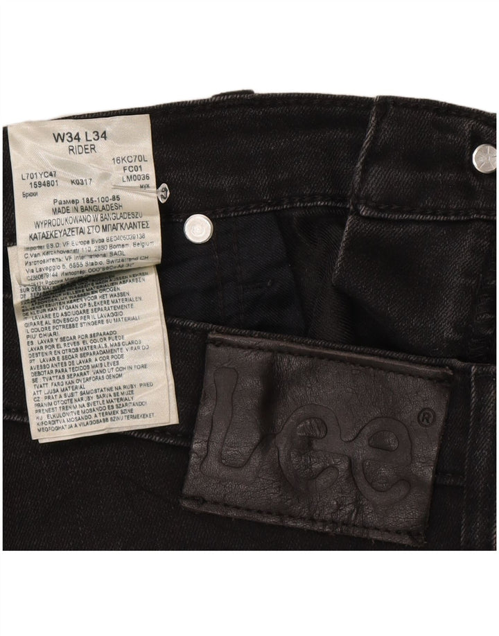 Vaqueros ajustados para hombre Lee W34 L34 Algodón gris