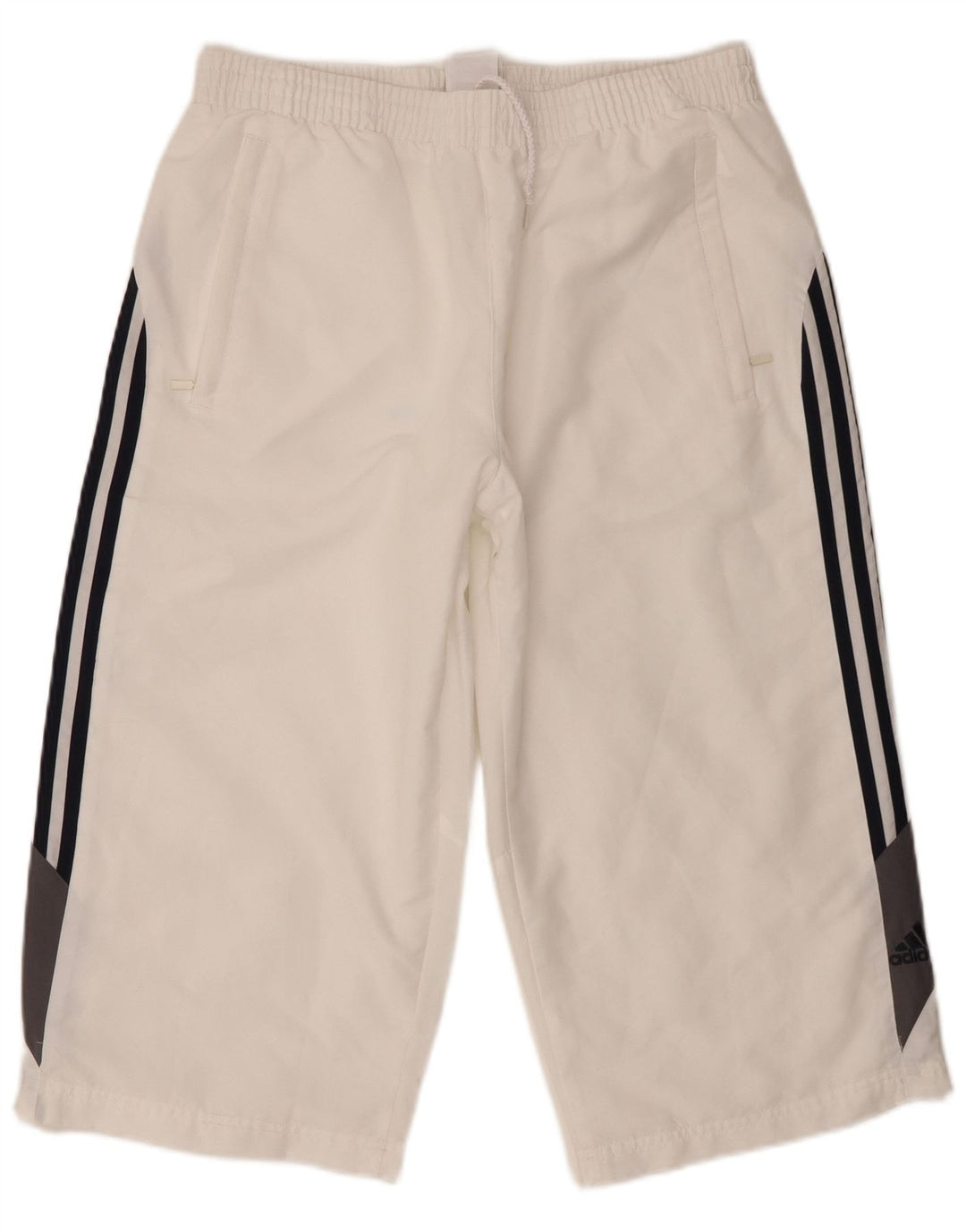Adidas Hombre Capri Pantalones De Chándal Mediano Blanco Colorblock Poliéster