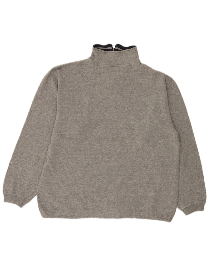CHAMPION Sudadera con cuello y cremallera para hombre Jumper Large Grey Cotton