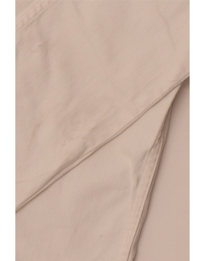 CREW CLOTHING Pantalones informales ajustados para mujer UK 12 Medium W30 L29 Blanco