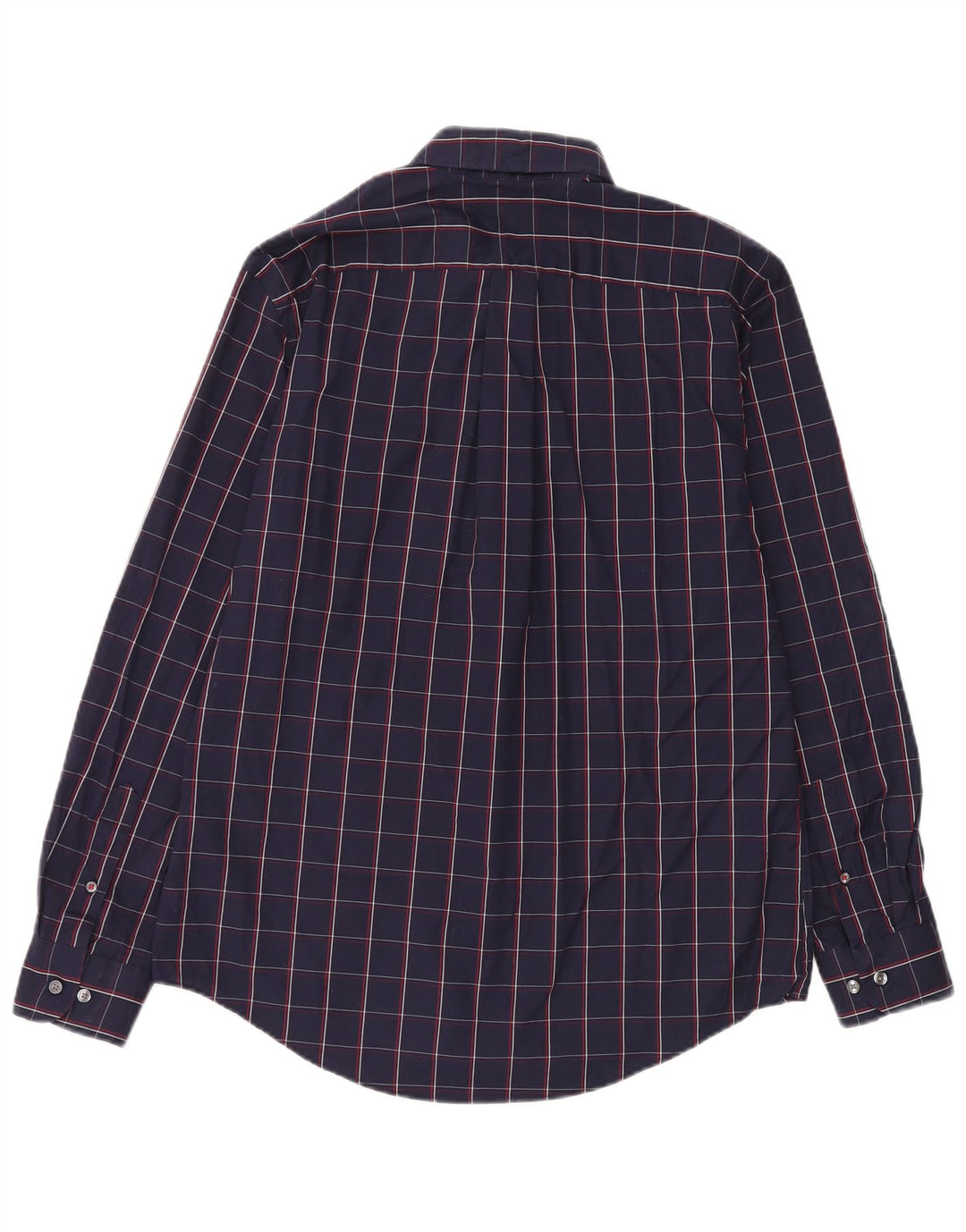 Camisa Tommy Hilfiger Hombre Grande Azul Marino Cuadros Algodón