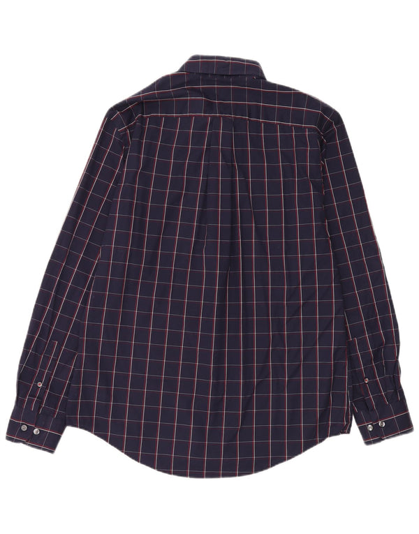 Camisa Tommy Hilfiger Hombre Grande Azul Marino Cuadros Algodón