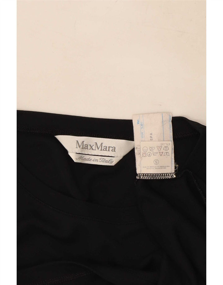 Max Mara Blusa para mujer UK 40 Small Black