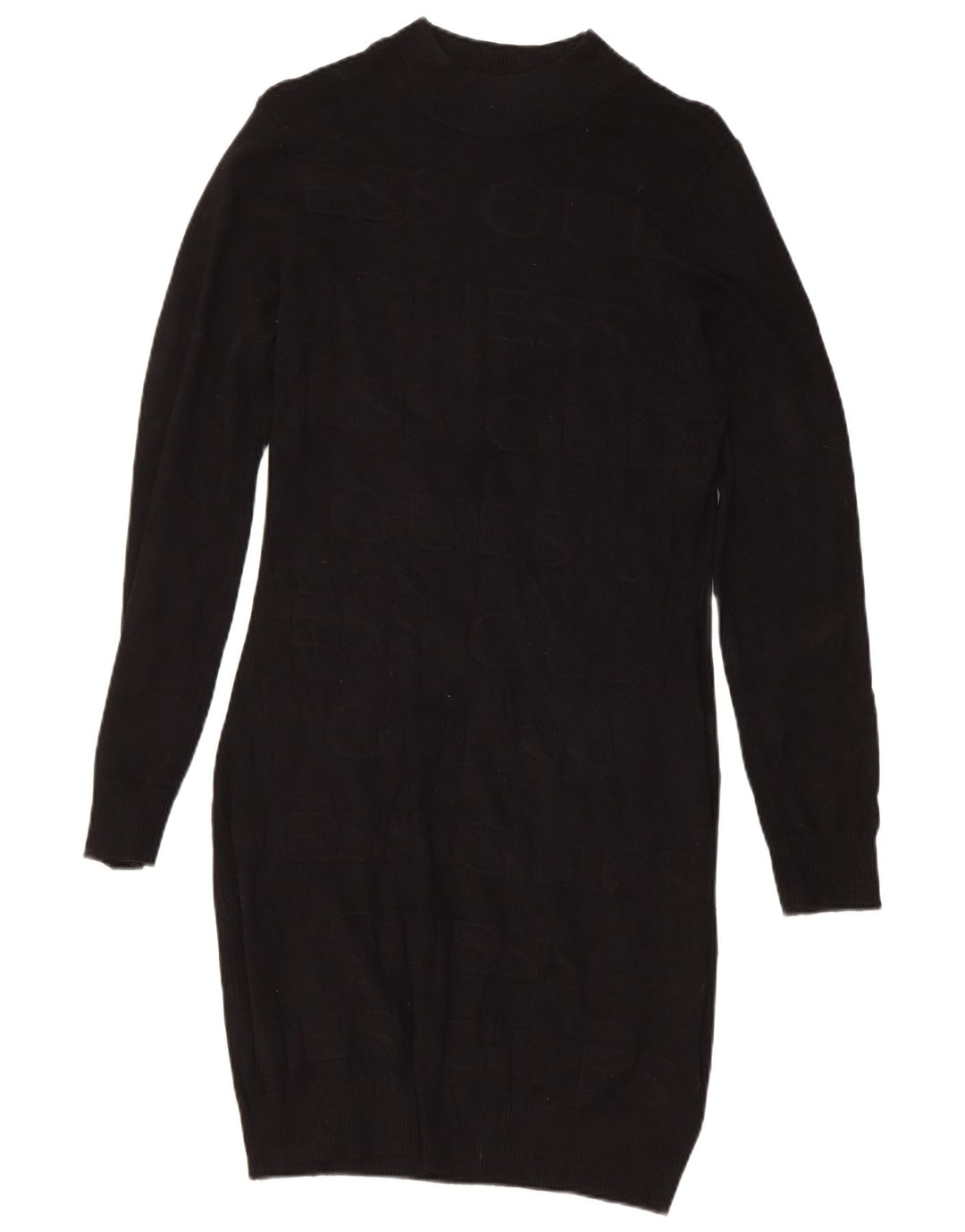 Guess Vestido tipo jersey gráfico para mujer UK 42 Viscosa negra mediana