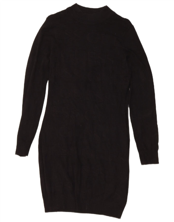 Guess Vestido tipo jersey gráfico para mujer UK 42 Viscosa negra mediana