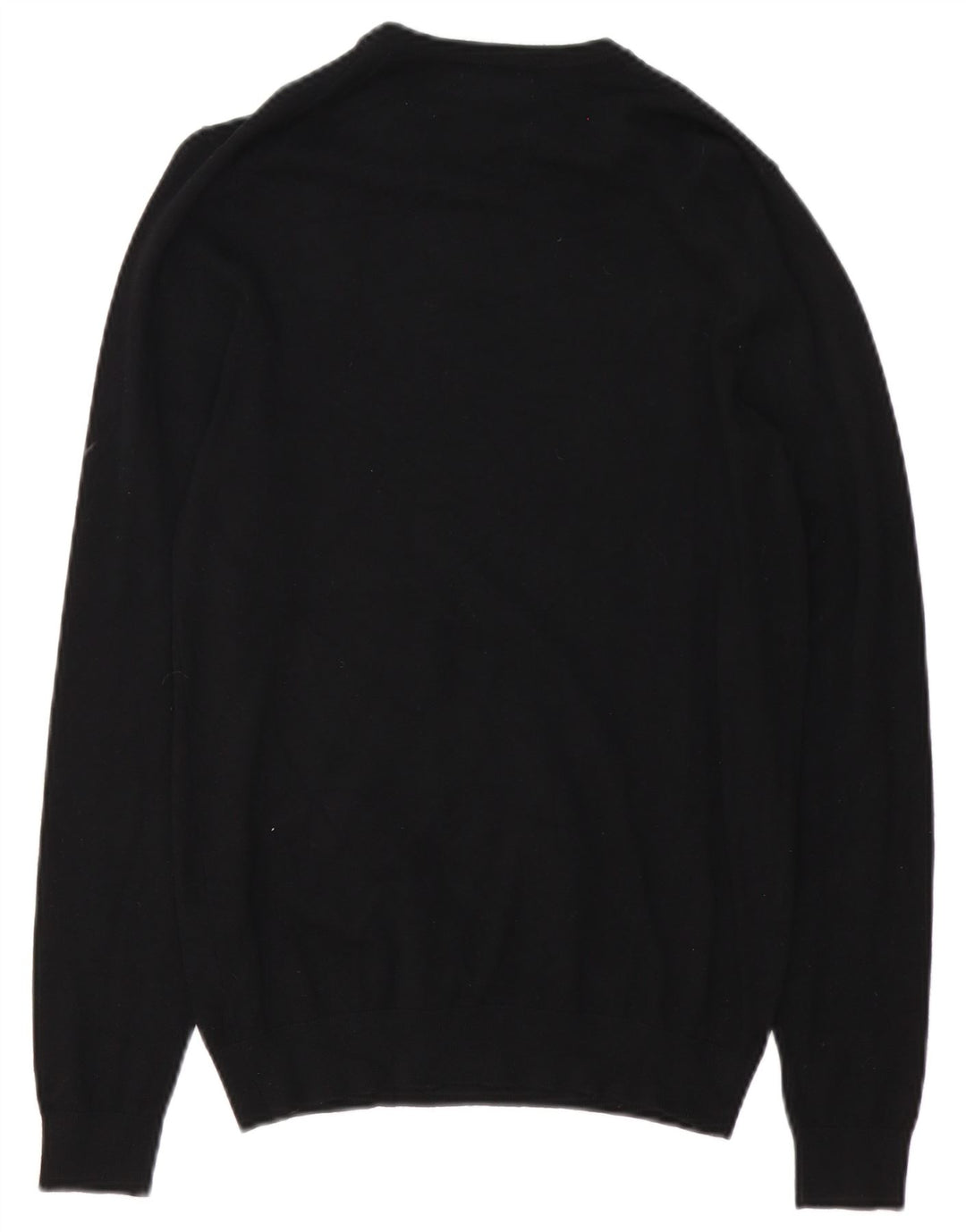 ZARA Hombre Jersey Cuello Redondo Jersey Small Viscosa Negro