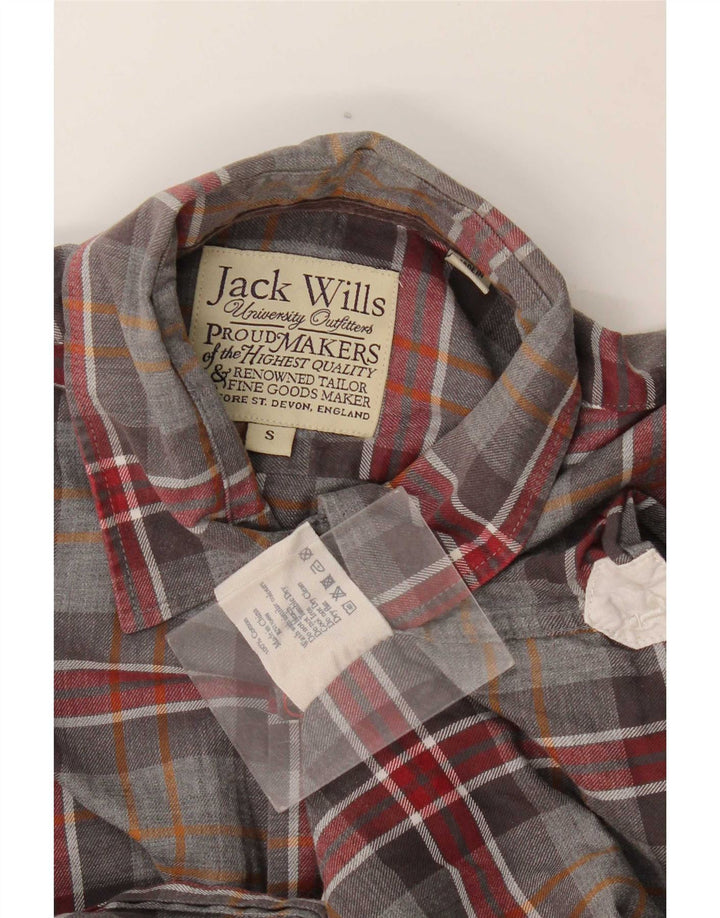 Jack Wills Camisa De Franela Para Hombre Algodón A Cuadros Gris Pequeño