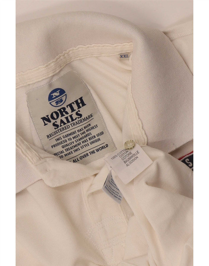 North Sails Polo gráfico para hombre 2XL Algodón blanco