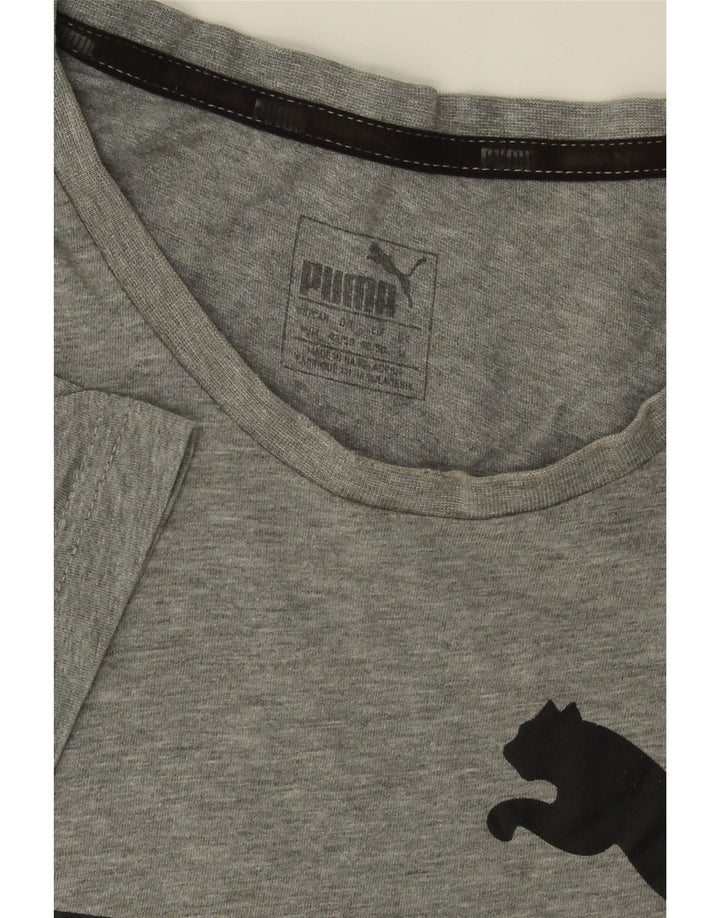 PUMA Camiseta gráfica para hombre Top gris medio