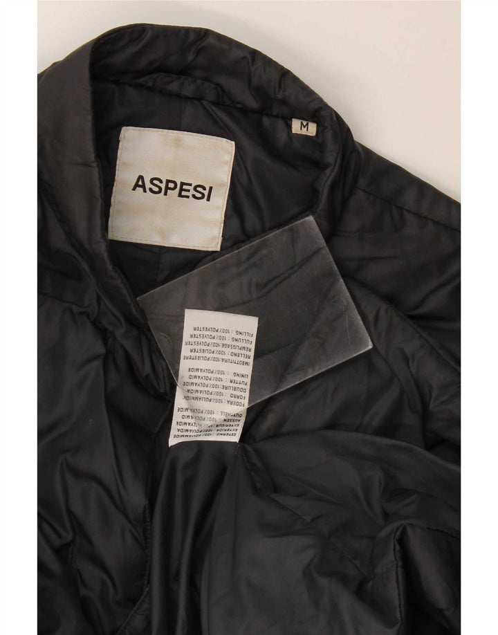 Aspesi Chaqueta Bomber para Mujer UK 44 Mediana Azul Marino Poliamida