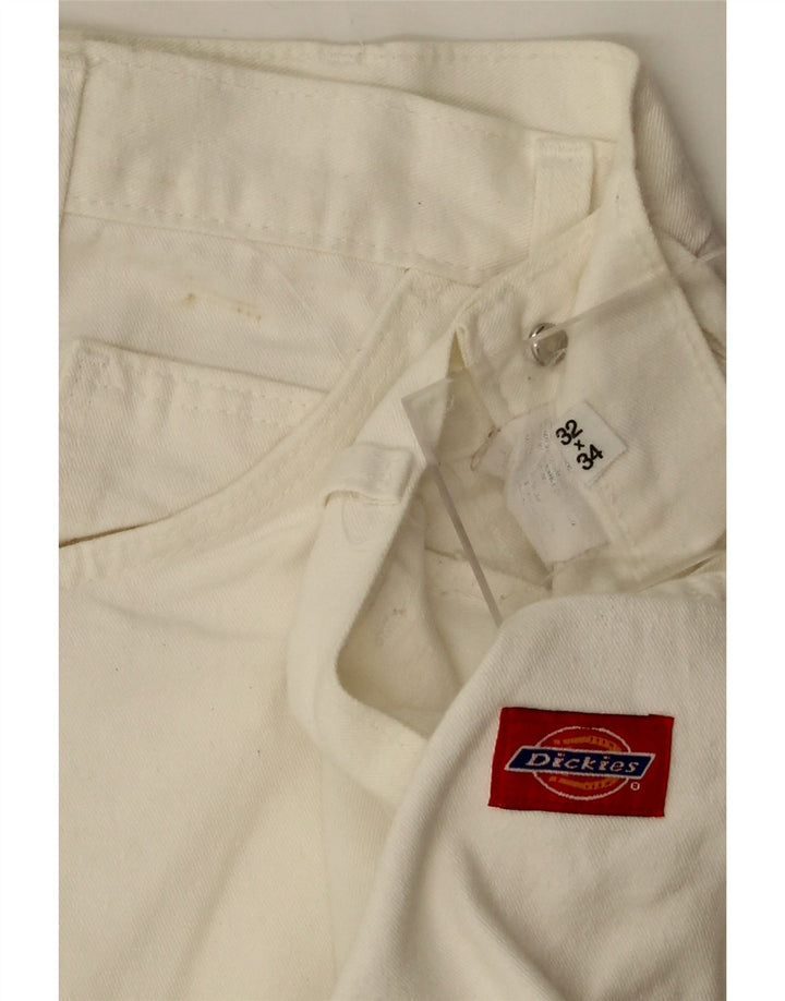 DICKIES Vaqueros rectos cargo para hombre W32 L34 Blanco