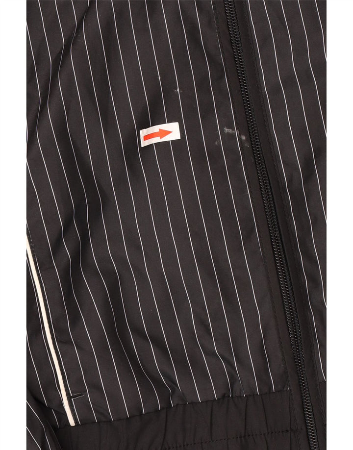 Nike - Chaqueta de chándal para mujer, talla M, color negro, poliéster a rayas
