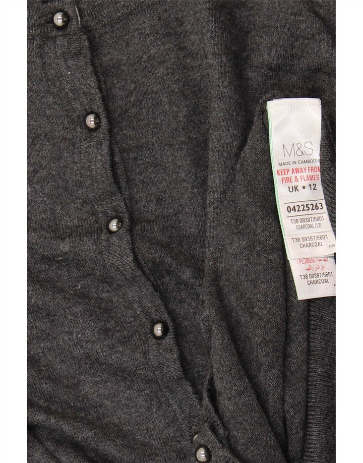 Marks & Spencer - Cárdigan para mujer, talla 40, viscosa gris medio