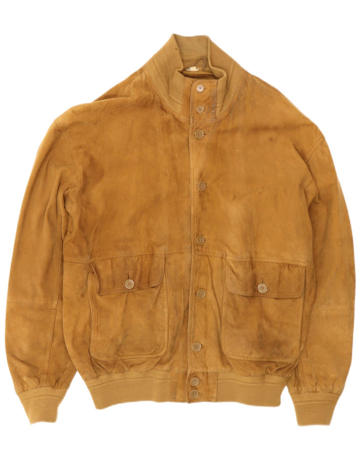 Conbipel Chaqueta Bomber de Ante para Hombre UK 42 XL Cuero Marrón