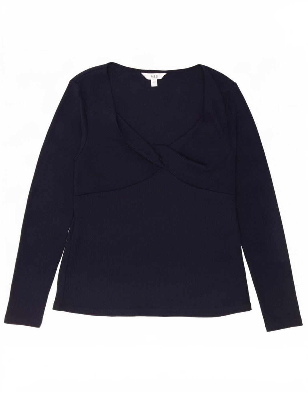 Marks & Spencer Blusa de manga larga para mujer UK 46 Large Azul marino