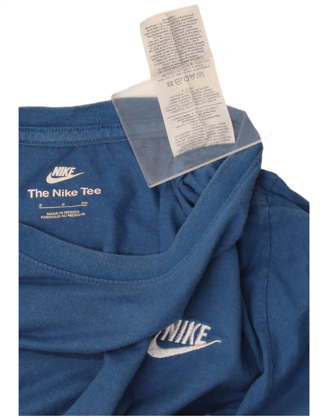 Nike The Tee Camiseta para Hombre Top Small Azul Algodón