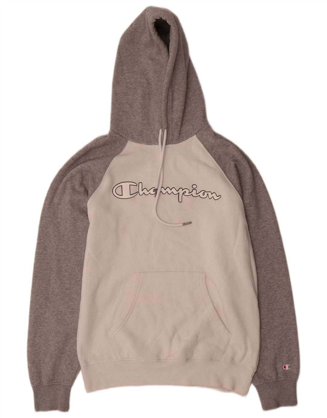 Champion Sudadera Con Capucha Y Estampado De Algodón Blanco Mediano Color Block