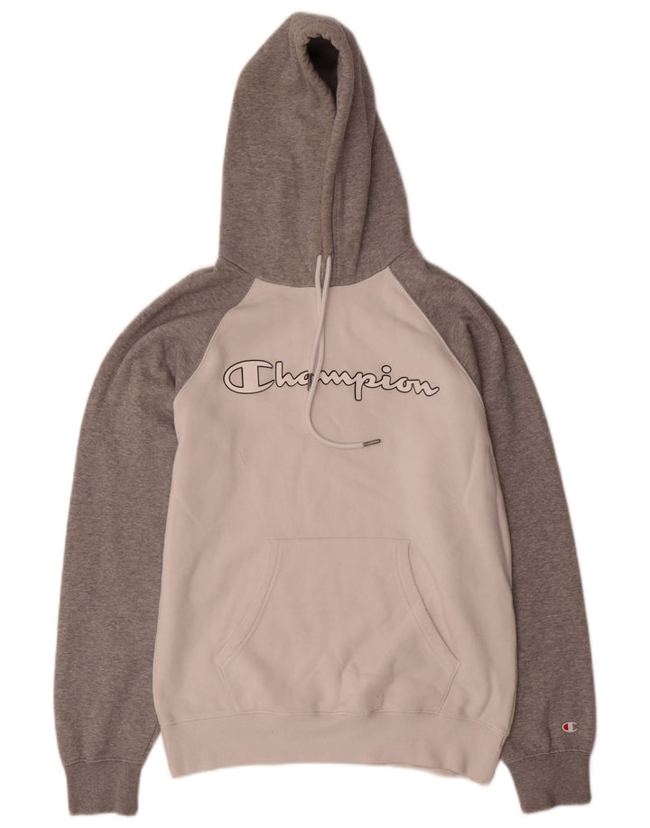 Champion Sudadera Con Capucha Y Estampado De Algodón Blanco Mediano Color Block