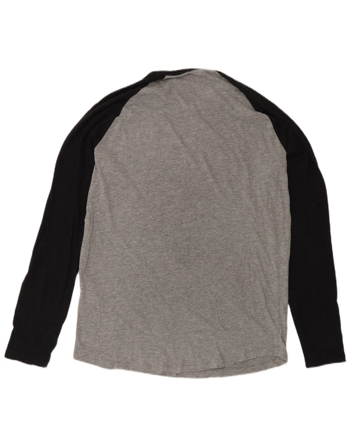 Jack & Jones Hombre Top Manga Larga Algodón Gris Medio