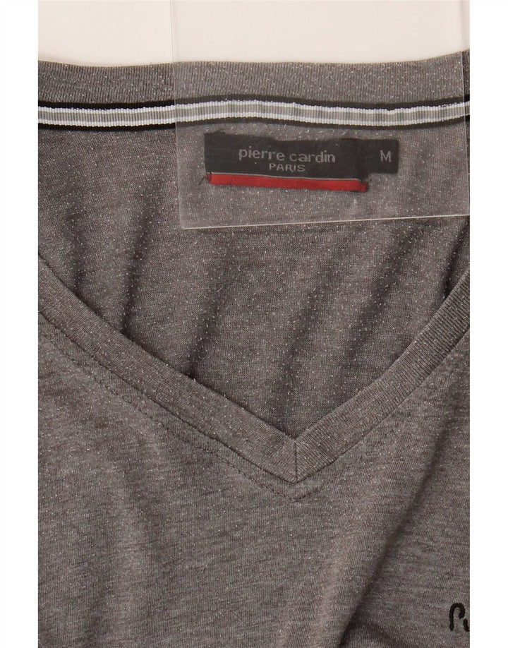 Pierre Cardin Camiseta para hombre Top Poliéster moteado gris medio