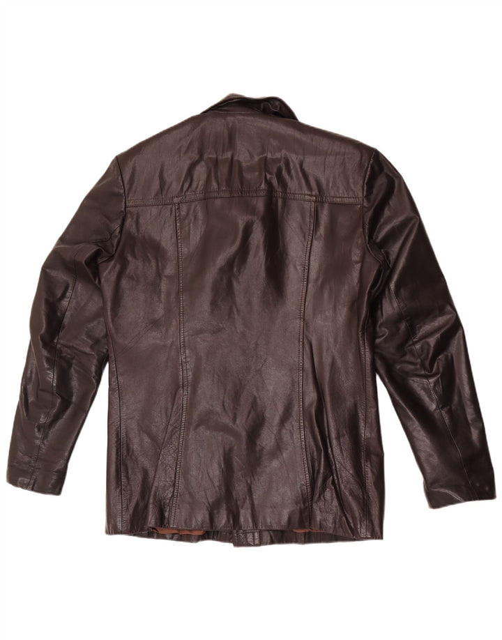 Esco Chaqueta de cuero para hombre EU 52 XL Cuero marrón