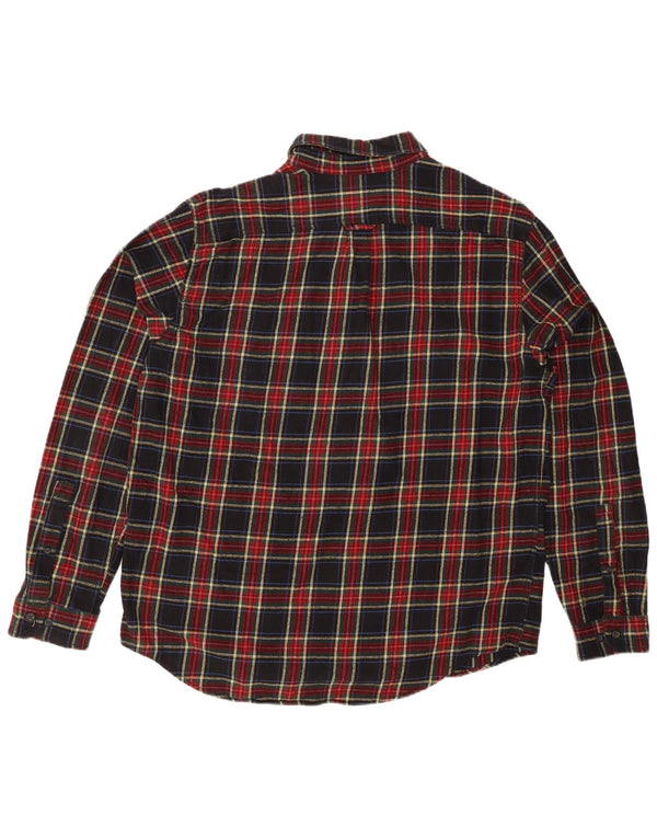EDDIE BAUER Camisa de franela para hombre XL Algodón a cuadros multicolor